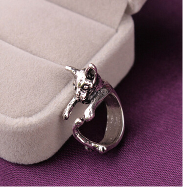 Bague Chat Retro