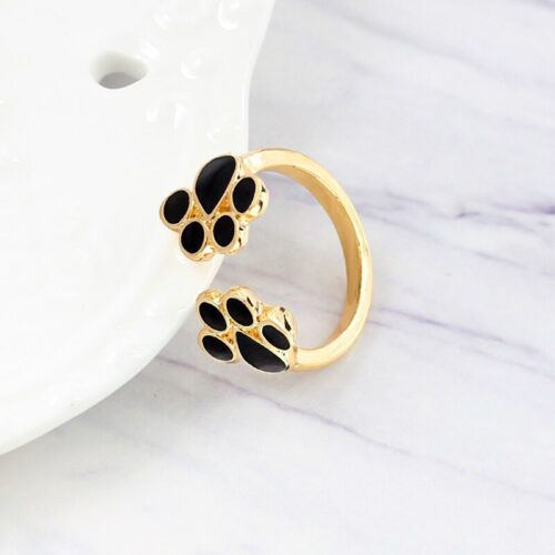 Bague Patte Chat Double Ajustable