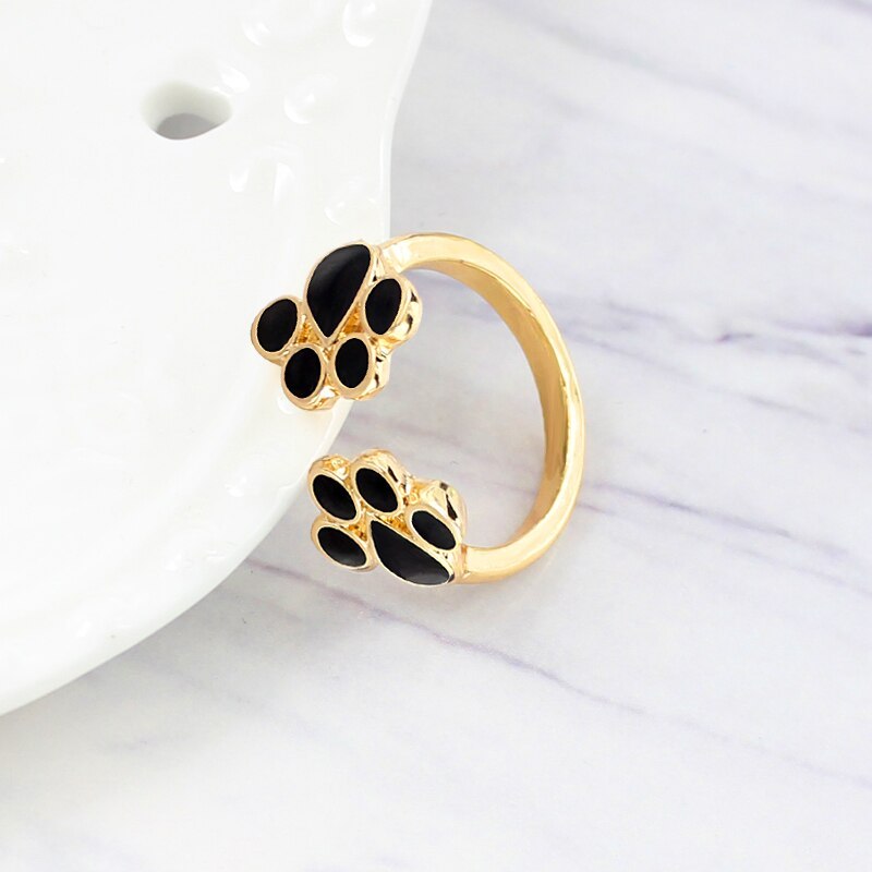Bague Patte Chat Double Ajustable
