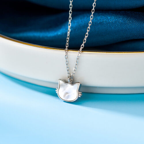 COLLIER ARGENT S925 CHAT MIGNON