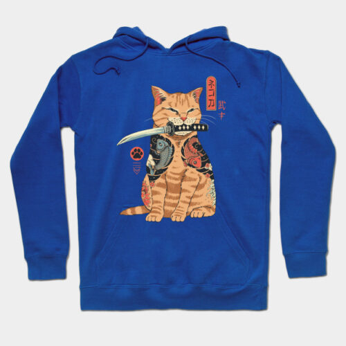 SWEAT À CAPUCHE À IMPRIMÉ CHAT AMUSANT UNISEXE