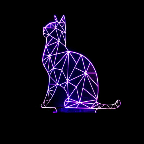 VEILLEUSE CHAT COLORÉ