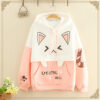 PULL À CAPUCHE CHAT POLAIRE