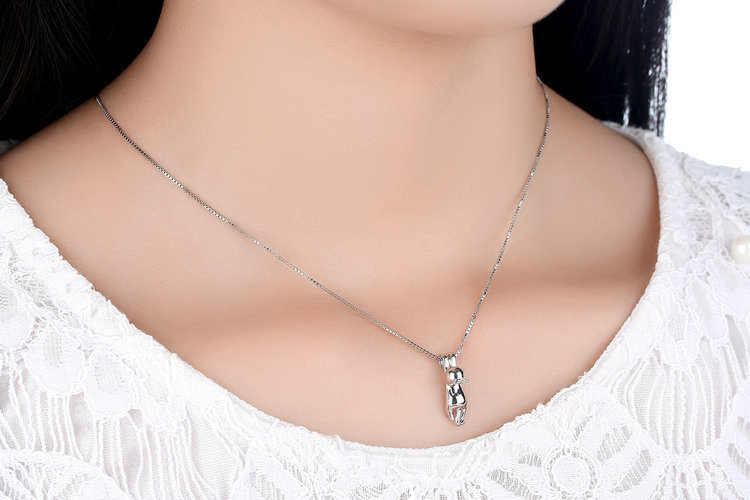 Collier Chat Chasseur Argent