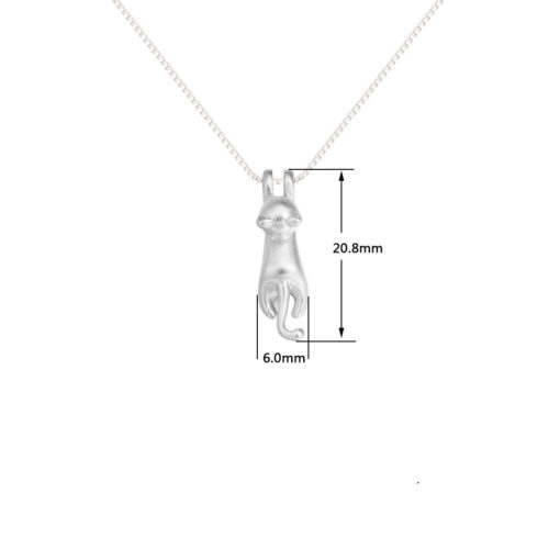 Collier Chat Fish Argent