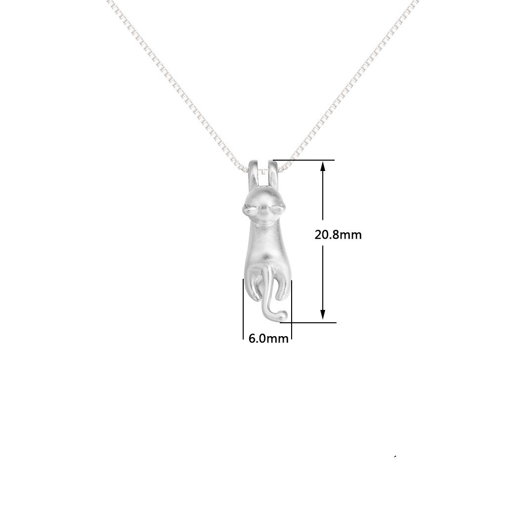 Collier Chat Fish Argent