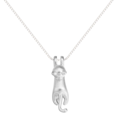 Collier Chat Fish Argent
