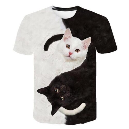 T-shirt Yin Yang Couple 3D Digital impression