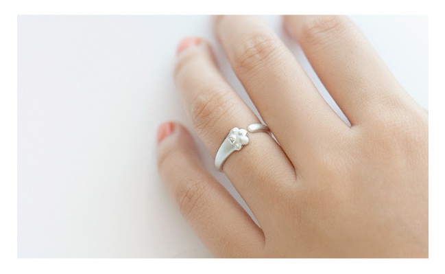 Bague patte de Chat simple Ajustable