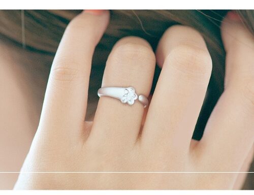Bague patte de Chat simple Ajustable