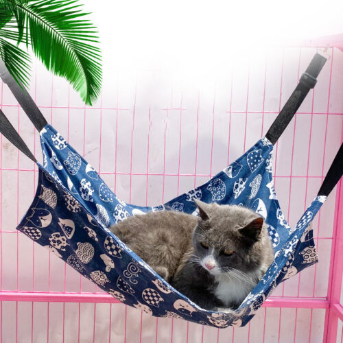 HAMAC AJUSTABLE POUR CAGE À CHAT EN LIN D’ÉTÉ