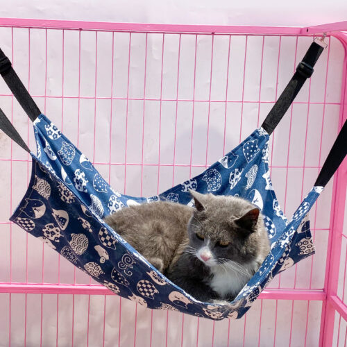 HAMAC AJUSTABLE POUR CAGE À CHAT EN LIN D’ÉTÉ