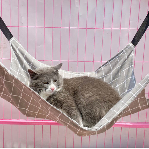 HAMAC AJUSTABLE POUR CAGE À CHAT EN LIN D’ÉTÉ