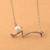 Collier Chat Perle Eau fraiche