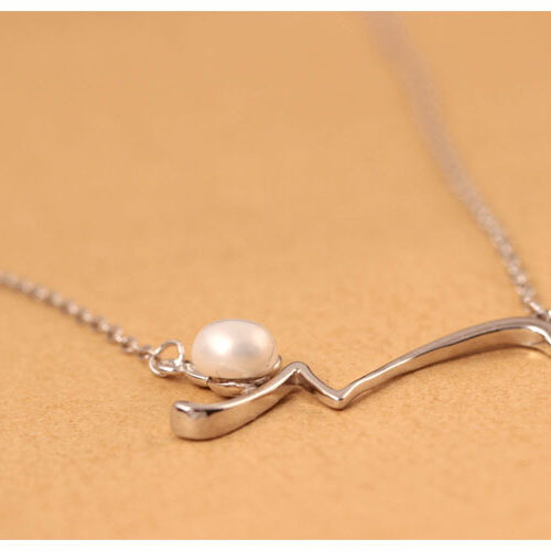 Collier Chat Perle Eau fraiche