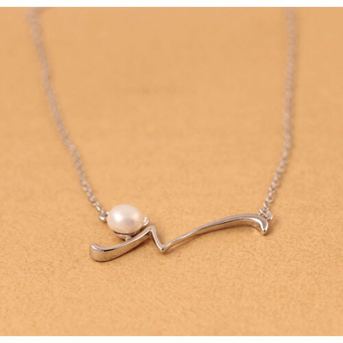 Collier Chat Perle Eau fraiche