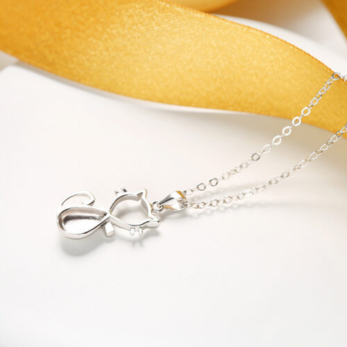 Collier Cute Cat Argent