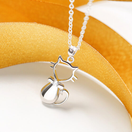 Collier Cute Cat Argent