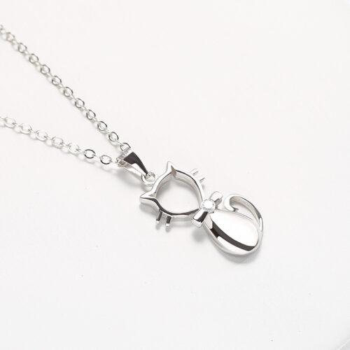 Collier Cute Cat Argent