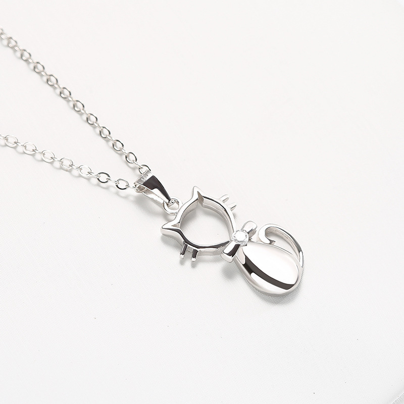 Collier Cute Cat Argent
