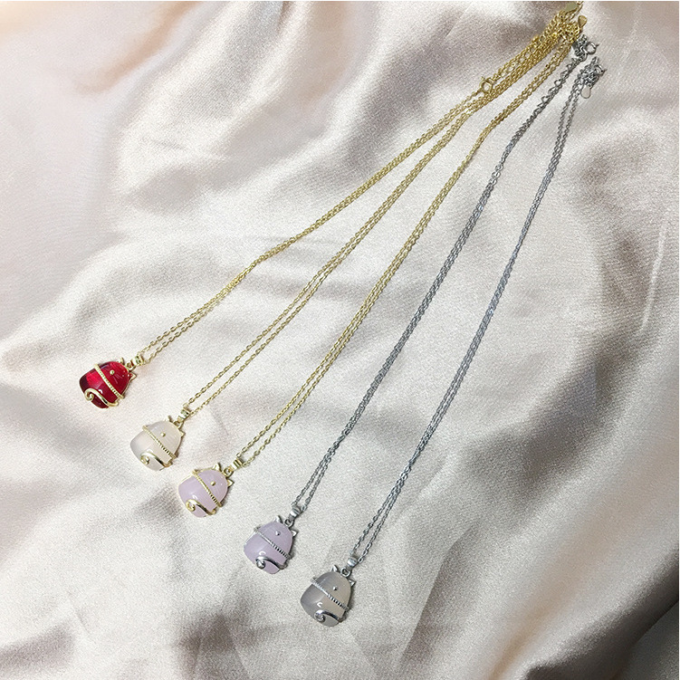 Collier Chat Porte Chance Agent