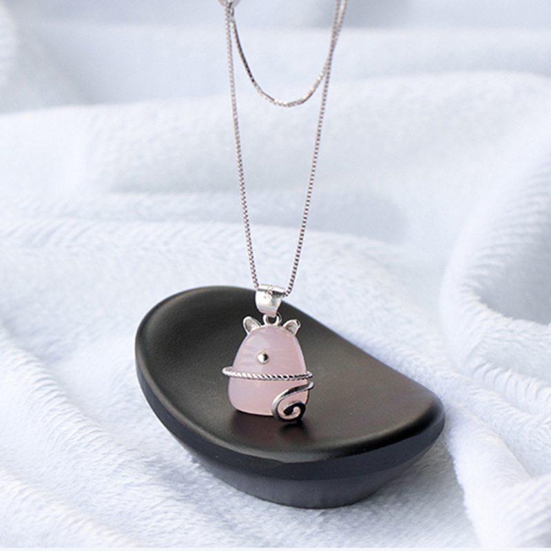 Collier Chat Porte Chance Agent