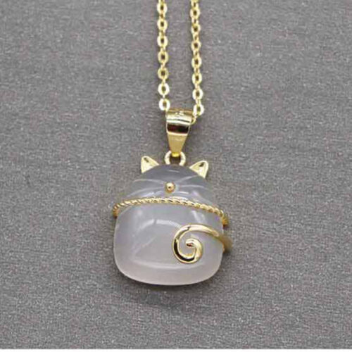 Collier Chat Porte Chance Agent