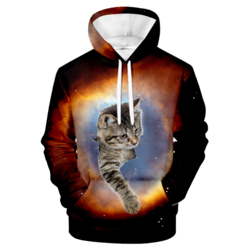 SWEAT-SHIRT À CAPUCHE CHAT MIGNON UNISEXE