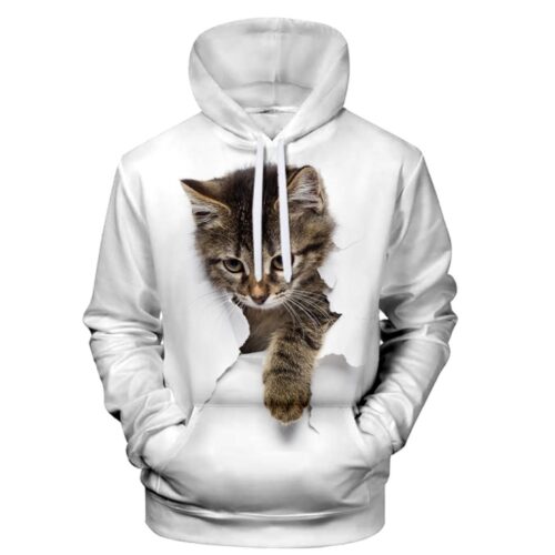 SWEAT-SHIRT À CAPUCHE CHAT MIGNON UNISEXE