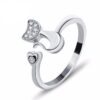 Bague de chat en argent & cuivre