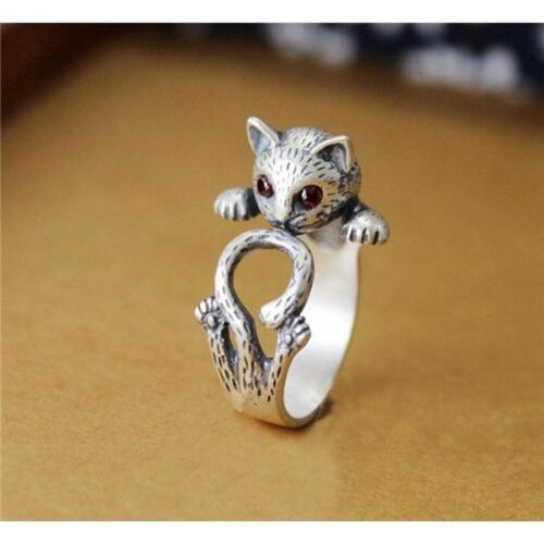 Bague de chat à queue torsadée