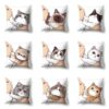 Taie d’oreiller à motif chat