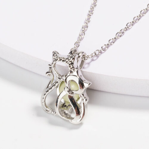 Collier 2 Chats Lumineux