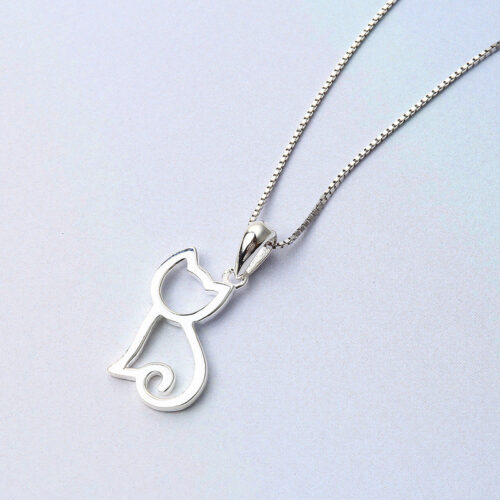 Collier Chat en Argent S925 Korean