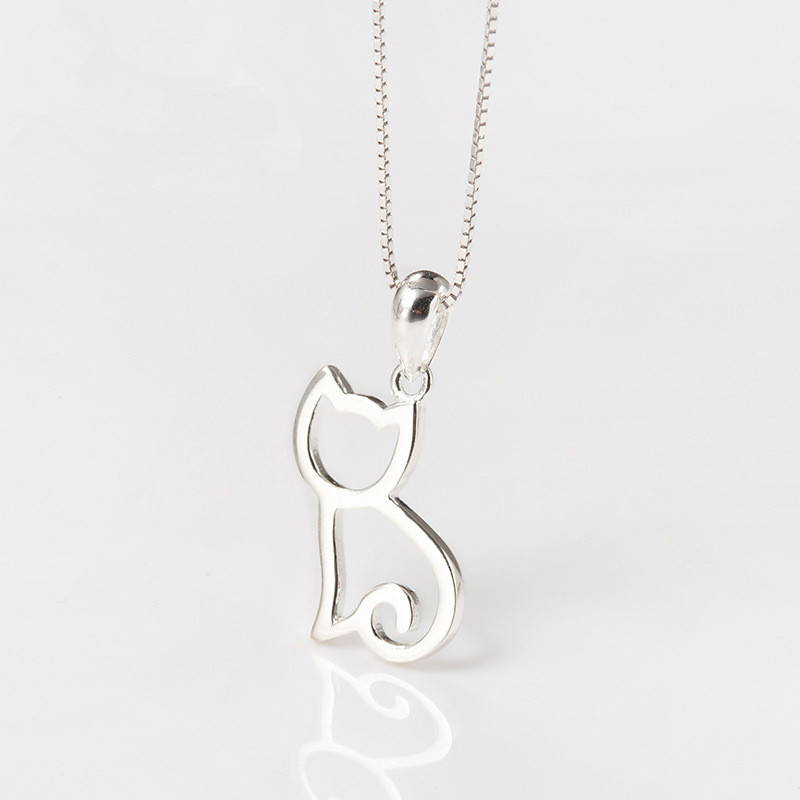 Collier Chat en Argent S925 Korean