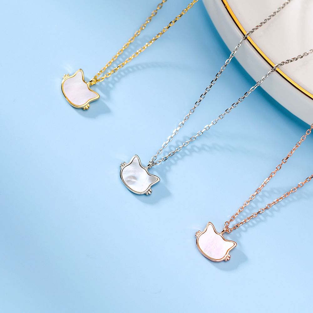 COLLIER ARGENT S925 CHAT MIGNON
