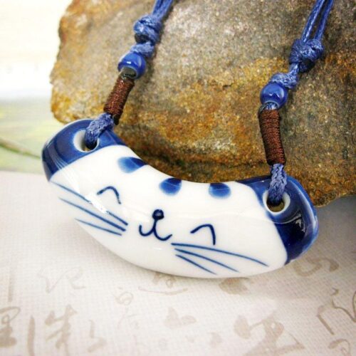Collier Chat Ceramique