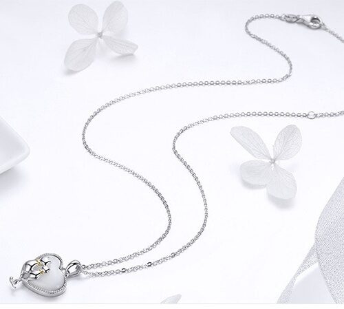 Collier Couple de Chats Argent