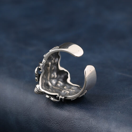 Bague Portrait Chat Argent