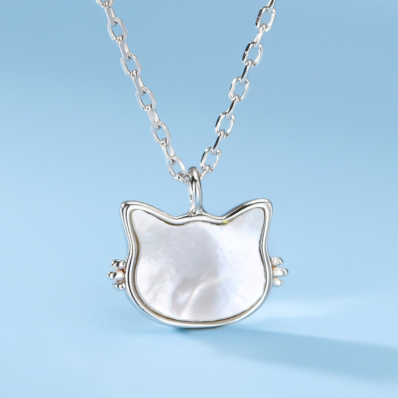COLLIER ARGENT S925 CHAT MIGNON