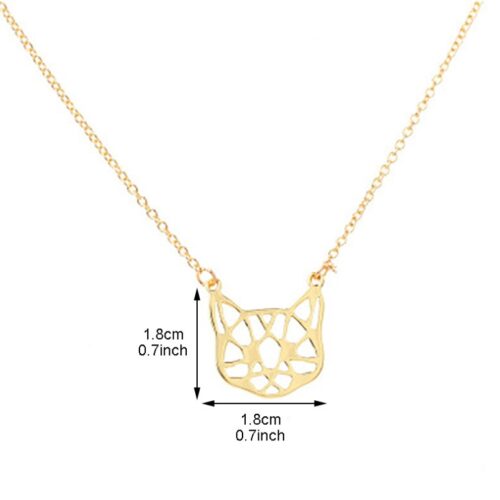 Collier tête de chat creuse
