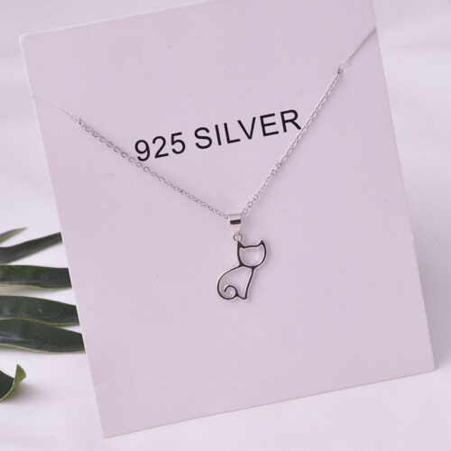 Collier Chat en Argent S925 Korean