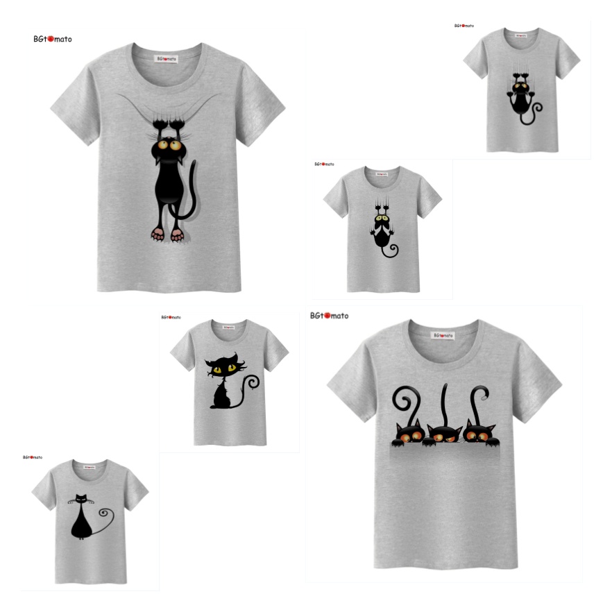 T-SHIRT FEMMES CHAT NOIR