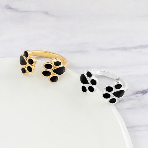 Bague Patte Chat Double Ajustable