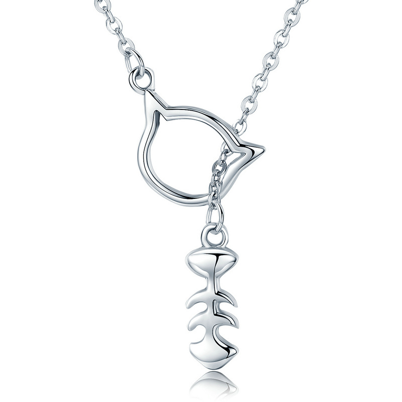 COLLIER CHAT & ARÊTE DE POISSON