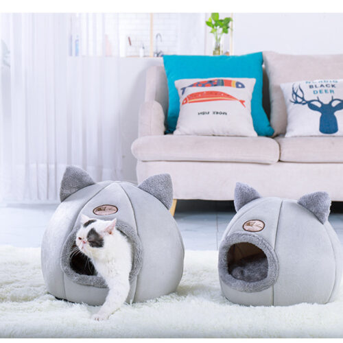 NID POUR CHAT SEMI-FERMÉ