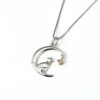 Collier Chat Lune Argent