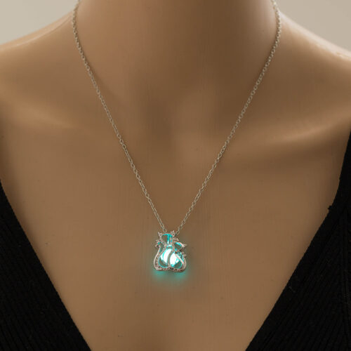 Collier 2 Chats Lumineux