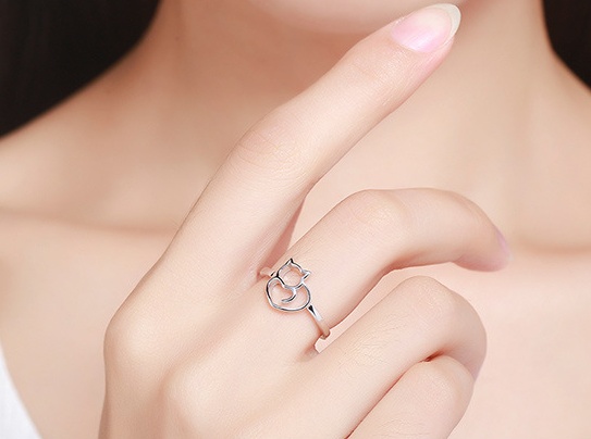 Bague chat Argent – Image 3