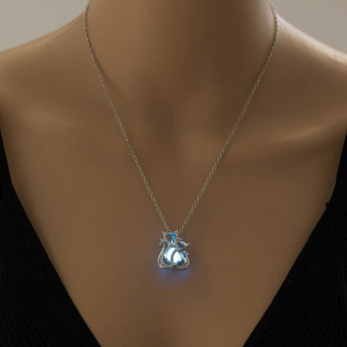 Collier 2 Chats Lumineux